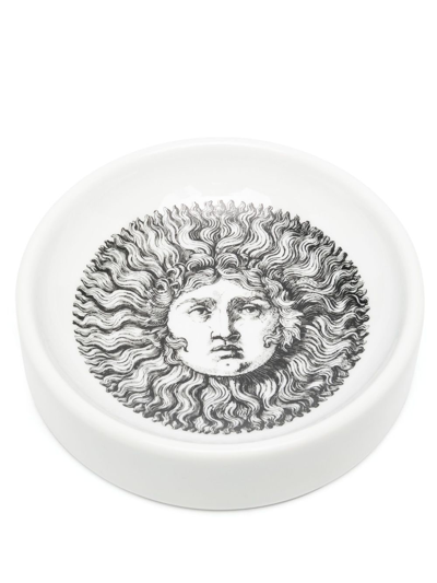 Fornasetti Graphic-print Ashtray In White