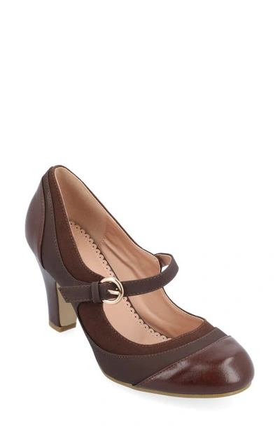 Journee Collection Siri Mary Jane Pump In Brown