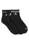 Adidas Originals 3-pack Cushioned Sport Crew Socks In Black