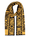 Moschino Wool Wool Scarf In Black - Yellow