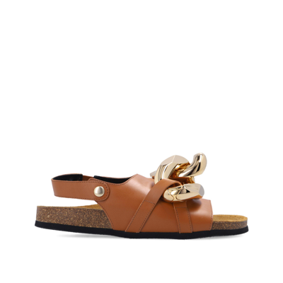 Jw Anderson Leather Sandals In Brown
