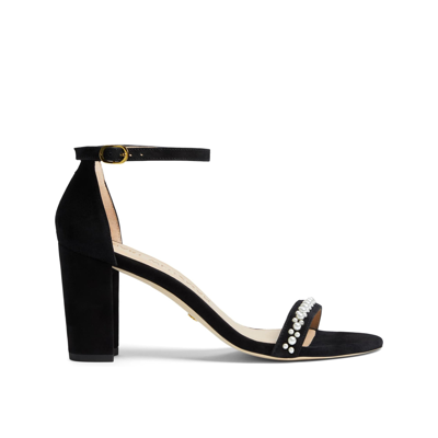 Stuart Weitzman Nearlynude Sandals In Black