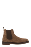 Brunello Cucinelli Suede Chelsea Boots In Brown