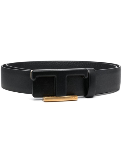Tod's Logo-plaque Leather Belt In B999