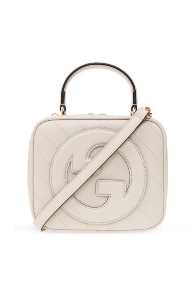 Gucci Blondie Small Leather Shoulder Bag In White