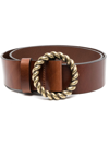 Ba&sh Beus Buckle-fastening Leather Belt In Brown
