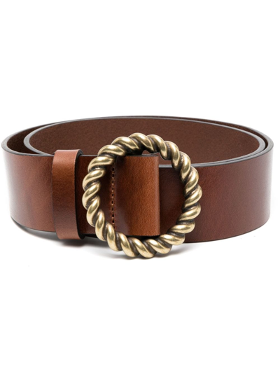 Ba&sh Beus Buckle-fastening Leather Belt In Brown