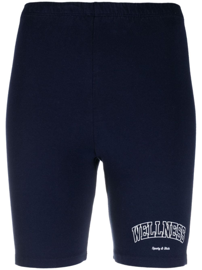 Sporty And Rich Sporty & Rich Woman Shorts & Bermuda Shorts Navy Size Xs Cotton, Elastane