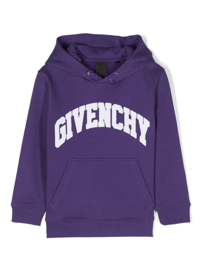 Givenchy Hoodie Mit Logo-applikation In Purple
