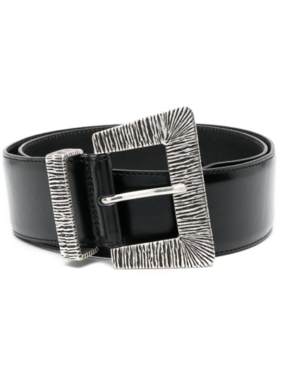 Ba&sh New Baxter Leather Belt In Noir