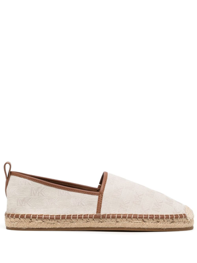 Michael Kors Owen Logo Jacquard Espadrille In Natural