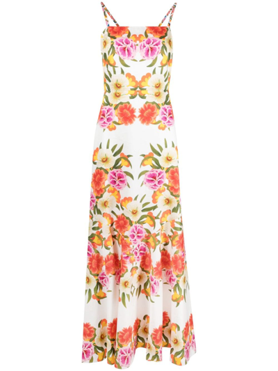 Borgo De Nor Jalisa Vila Floral-print Cotton Maxi Dress In White