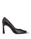 8 By Yoox Leather Pointy Detail Pump Woman Pumps Black Size 11 Calfskin