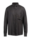 Christian Pellizzari Man Shirt Black Size 38 Silk
