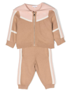 CHLOÉ LOGO-EMBROIDERED KNITTED SET OF TWO TRACKSUIT