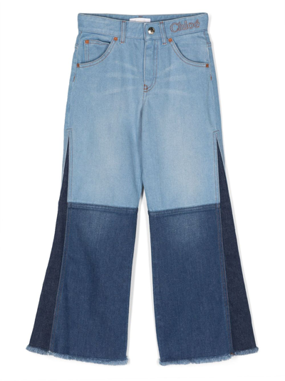 Chloé Patchwork Jeans In Blue