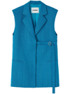 JIL SANDER SLEEVELESS BELTED BLAZER