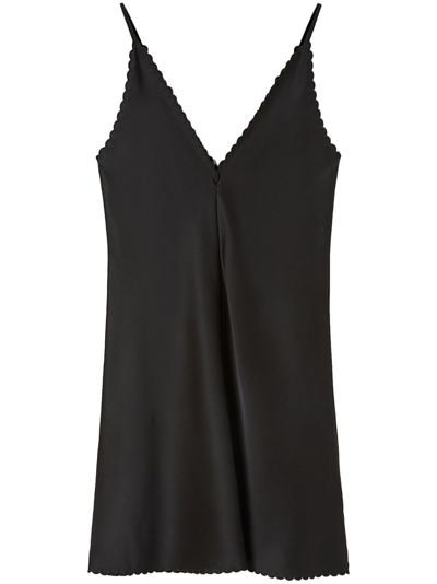 Jil Sander Sleeveless V-neck Minidress In Black