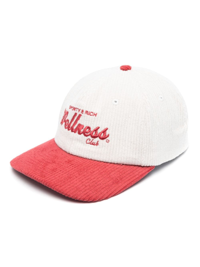 Sporty And Rich Embroidered-logo Twill Cap In White