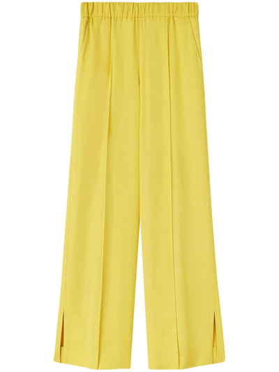 Jil Sander Elasticated-waist Palazzo Trousers In Yellow