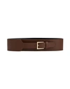 8 BY YOOX 8 BY YOOX LEATHER HIGH BELT WOMAN BELT BROWN SIZE L BOVINE LEATHER