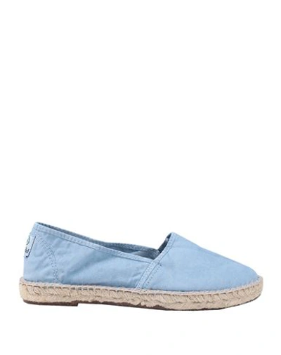 Natural World Woman Espadrilles Light Blue Size 11 Organic Cotton