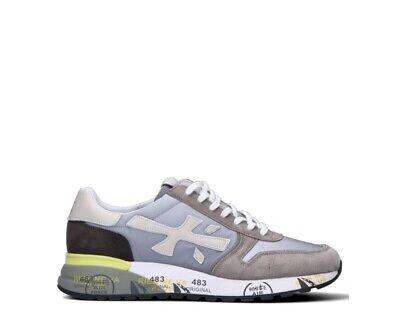 Pre-owned Premiata Schuhe  Herren Sneakers Trendy Grau Leder Natürliche,wildleder,stoff