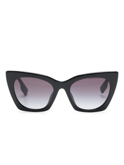 Burberry Eyewear Marianne Cat-eye Frame Sunglasses In Schwarz