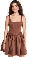 Staud Landscape Cotton Blend Dress In Clove