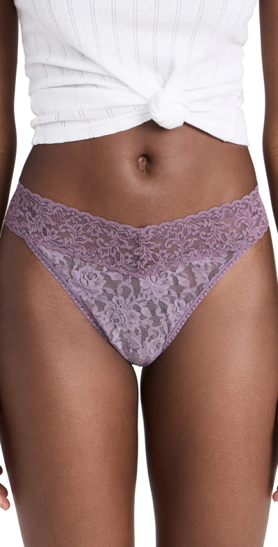 Hanky Panky Signature Lace Original Rise Thong In Dusk