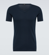 Tom Ford Men's Cotton Stretch Jersey T-shirt In Navy