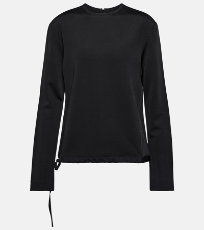 Jil Sander Crewneck Sweater In Black