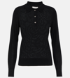 Co Cashmere Polo Sweater In Black