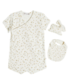 BONPOINT BABY CADO SET OF COTTON PLAYSUIT AND BIB