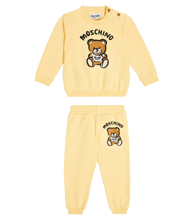 Moschino Baby Set Aus Sweatshirt Und Jogginghose In Yellow