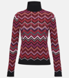 Missoni Zig-zag Knit Turtleneck Sweater In Multicoloured