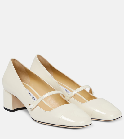 Jimmy Choo Elisa 45 Leather Pumps In Neutrals