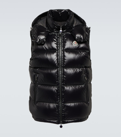 Moncler Bormes尼龙羽绒马甲 In Black