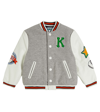 Kenzo Kids' Logo-embroidery Varsity Bomber Jacket In Gray