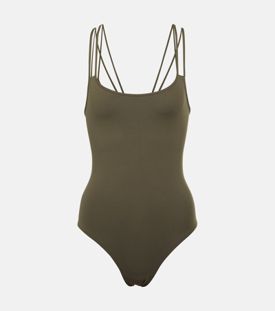 Eres Guapa One-piece Swimsuit In Olive_noire
