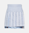 THOM BROWNE PLEATED COTTON MINISKIRT