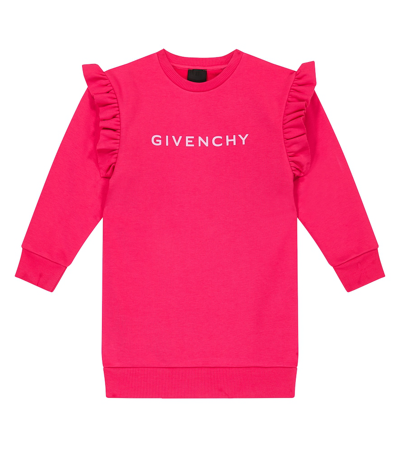 Givenchy Kids' Logo-print Sweatshirt Dress In Pink