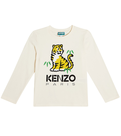 Kenzo White T-shirt For Kids With Logo
