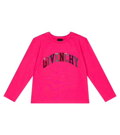 Givenchy Kids' Cotton-blend T-shirt In Rose Pep