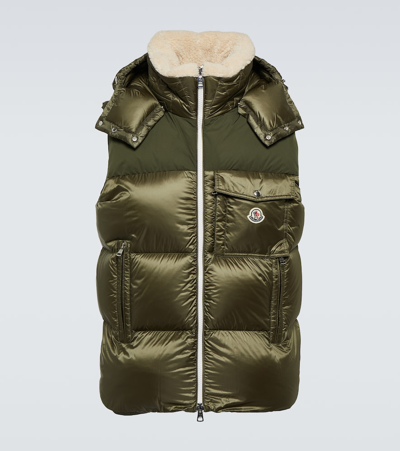 Moncler Oust Down Vest In Green