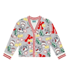 Kenzo Varsity Tiger-print Cardigan In Grey