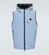 Moncler Allier Soft Shell Léger Nylon Down Vest In Blue