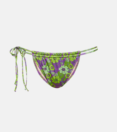 Bananhot Seychelle Floral Bikini Bottoms In Purple