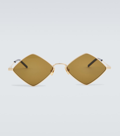 Saint Laurent Sl 302 Lisa Sunglasses In Gold-gold-brown