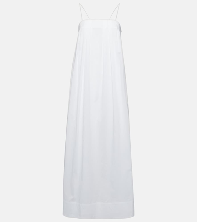 Asceno Heather Cotton Batiste Maxi Dress In White